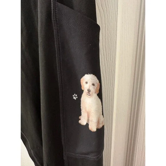 E&S Pets Urban Athletics High Ride Leggings - Golden Doodle Printed on Pockets L - Picture 3 of 9